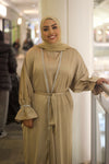 Satin Bling Abaya with matching under abaya dress