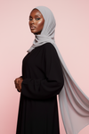 Pearl Gray Premium Luxury Chiffon Hijab