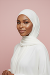 Off White Premium Luxury Chiffon Hijab