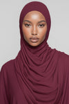 Small Burgundy Maroon Light Weight Jersey Hijab