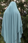 Dusty Blue 2 Layered Khimar