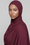 Small Burgundy Maroon Light Weight Jersey Hijab