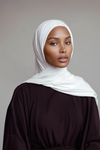 White Light Weight Small Jersey Hijab