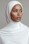 White Light Weight Small Jersey Hijab