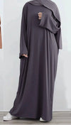 Gray Ribbed Under abaya dress