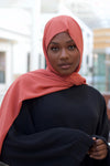 Brick Red Basic Chiffon Hijab