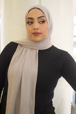 Pearl Gray Premium Luxury Chiffon Hijab