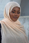Creamy Nude Premium Crinkle Hijab