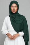 Hunter Green thick Maxi Jersey Hijab