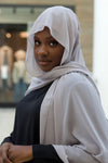 Stormy Gray Basic Chiffon Hijab
