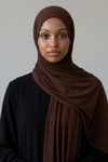 Chocolate Brown Small Light Weight Jersey Hijab