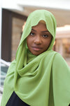 Lawn Green Basic Chiffon Hijab