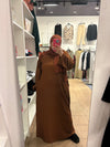 Caramel Ribbed Under abaya dress PREORDER