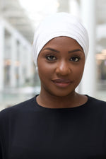 White Hijab Tube Tie-back UnderCap