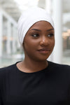 White Hijab Tube Tie-back UnderCap