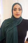 Small Pine Green Light Weight Jersey Hijab