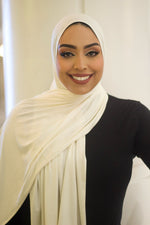 Ivory Small Jersey Hijab