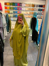 Green 2 Layered Khimar