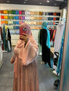 Pink Reversible Layered Abaya