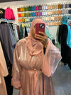 Pink Reversible Layered Abaya