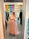 Pink Reversible Layered Abaya