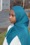 Small Teal Jersey Hijab