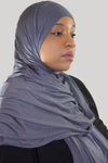 Gray Light Weight Jersey Hijab