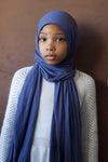 Blue Asphalt Small Light Weight Jersey Hijab