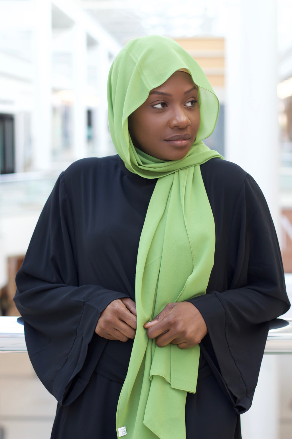 Lawn Green Basic Chiffon Hijab