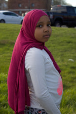 Raspberry Light Weight Jersey Hijab