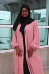 Pink Dubai Open Abaya