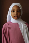 White Light Weight Small Jersey Hijab