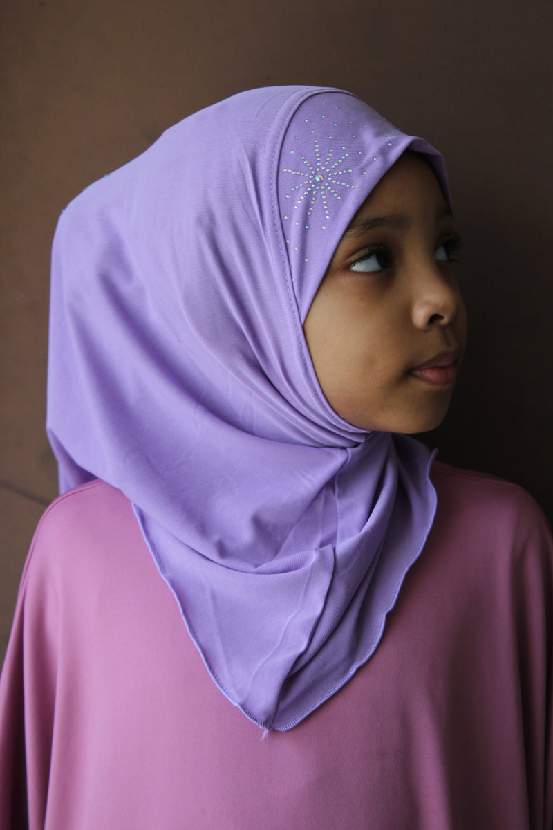 KIDZ Lavender Rhinestone Hijab