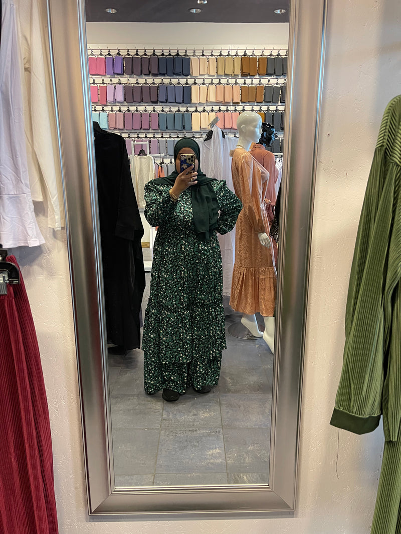 Luna Green Animal Print Dress