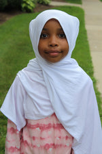 White Light Weight Small Jersey Hijab