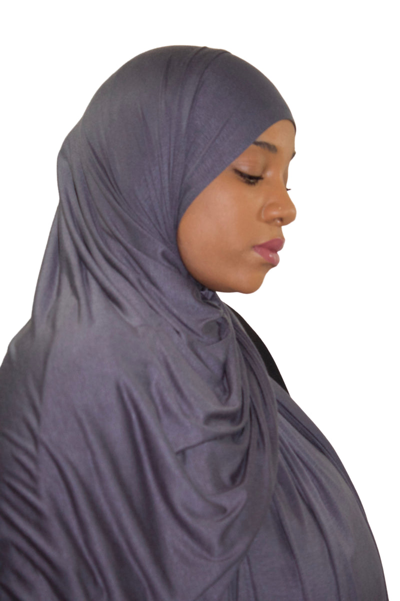 Gray Light Weight Jersey Hijab