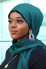 Hunter Green Weight Jersey Hijab