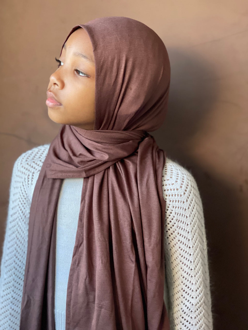 Chocolate Brown Small Light Weight Jersey Hijab