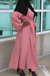 Pink Dubai Open Abaya