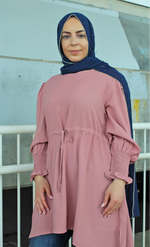 Navy Blue Luxury Rhinestone Chiffon Hijab