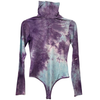 Purple Tye Dye Turtle Neck Body Suit