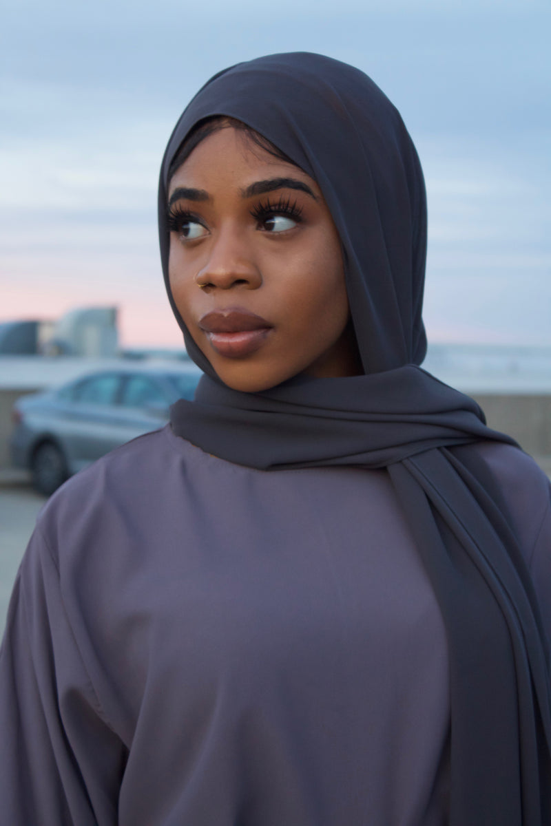 Stone Gray Premium Luxury Chiffon Hijab